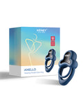 Honey Play Box Anello Vibrating Double Cock Ring w/Clitoral Stimulator - Blue - Image 5