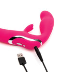 Happy Rabbit Happy Rabbit Strapless Strap on Rabbit Vibe - Pink - Image 5