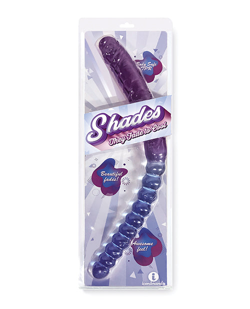 Shades Shades Jelly TPR Gradient Double Dong - Blue/Violet