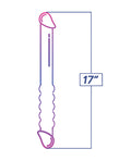 Shades Shades Jelly TPR Gradient Double Dong - Blue/Violet - Image 3
