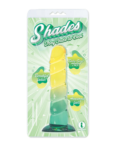 Shades Shades Jelly Swirl TPR Gradient Dong Small - Yellow/Mint