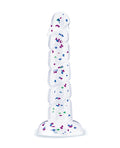 Macaroon Glittergasm 7.5" Swirls Dildo - Blue/Purple/Violet - Image 2