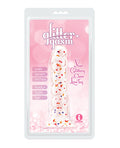 Macaroon Glittergasm 7.5" Swirls Dildo - Red/Gold/Orange