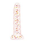 Macaroon Glittergasm 7.5" Swirls Dildo - Red/Gold/Orange - Image 2