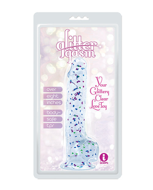 Glittergasm Glittergasm 8.5" Ballsy Dildo - Blue/Purple/Violet