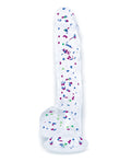 Glittergasm Glittergasm 8.5" Ballsy Dildo - Blue/Purple/Violet - Image 2