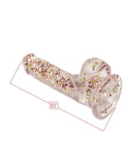 Glittergasm Glittergasm 8.5" Ballsy Dildo - Red/Gold/Orange - Image 3
