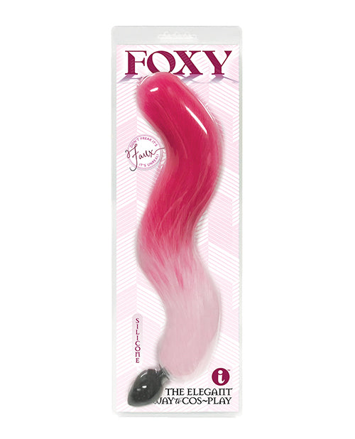 Foxy Foxy Fox Tail Silicone Butt Plug - Pink Gradient
