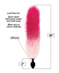 Foxy Foxy Fox Tail Silicone Butt Plug - Pink Gradient - Image 2