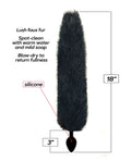 Foxy Foxy Fox Tail Silicone Butt Plug - Black - Image 2