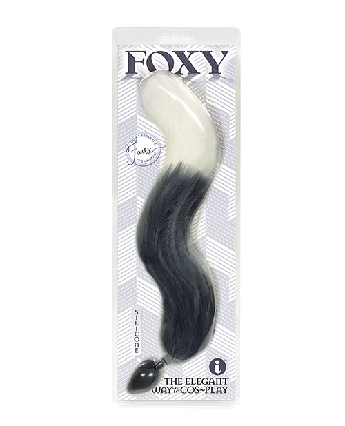 Foxy Foxy Fox Tail Silicone Butt Plug - Silver
