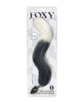 Foxy Foxy Fox Tail Silicone Butt Plug - Silver
