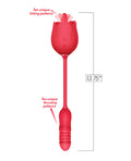 Wild Rose Wild Rose Licking & Thrusting Vibrator - Red