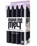 The 9s The 9's Make Me Melt Sensual Warm Drip Candles - Jet Black Pack of 4