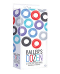 The 9s The 9's Baller's Dozen Original 12 pc Cockring Set - Asst. Colors - Image 2