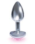 The 9s The 9's The Silver Starter Bejeweled Heart Stainless Steel Plug - Pink - Image 2