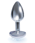 The 9s The 9's The Silver Starter Bejeweled Heart Stainless Steel Plug - Diamond - Image 2