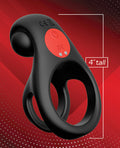 Massive Massive Red Dot Cock Ring V2 - Black - Image 2