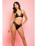 Glitter Amnesia Haze Bra & Panty Black XL