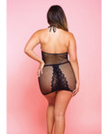 Glitter Netted Bad Romance Chemise Black QN - Image 3