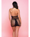 Glitter Netted Bad Romance Chemise Black O/S - Image 3
