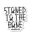 Kush Kards Halloween Stoned to the Bone Sticker - Pack of 3