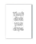 Kush Kards Dope Dick Naughty Greeting Card