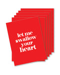 Kush Kards Swallow Your Heart Naughty Greeting Card - Pack Of 6