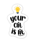 Kush Kards Lit Clit Naughty Sticker - Pack of 3