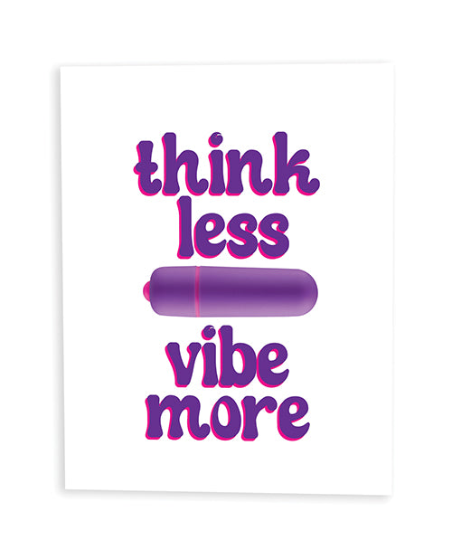 Naughty Kards Think Less, Vibe More Naughty Greeting Card w/Rock Candy Vibrator & Fresh Vibes Towelettes