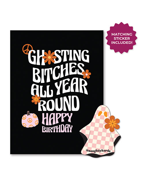 Kush Kards Halloween Ghosting Birthday Greeting Card w/Sticker