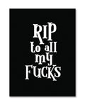 Kush Kards Halloween Rip Fucks Greeting Card w/Sticker - Image 2