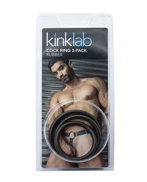 Kinklab KinkLab Rubber Cock Ring - Pack of 3