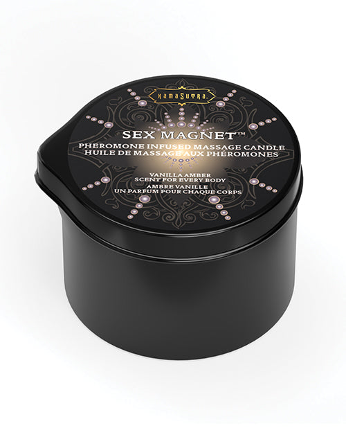 Kama Sutra Kama Sutra Sex Magnet Candle w/Pour Spout - Vanilla Amber-2 oz