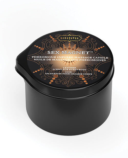 Kama Sutra Kama Sutra Sex Magnet Candle w/Pour Spout - Leather -2 oz