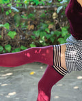 Kixies Kixies Heather Opaque Thigh High Cranberry A - Image 2
