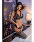 Kixies Kix'ies Waterfall Bralette Black SM
