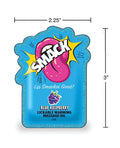 Smack Smack Lickable Warming Massage Oil - Blue Raspberry 3 ml pouch - Image 2