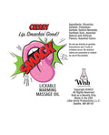 Smack Smack Lickable Warming Massage Oil - Cherry 3 ml pouch - Image 3