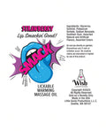 Smack Smack Lickable Warming Massage Oil - Strawberry 3 ml pouch - Image 3