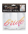 Candy Prints Glitterati Bride Veil - Rose Gold/White