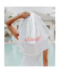 Candy Prints Glitterati Bride Veil - Rose Gold/White - Image 3