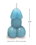 Little Genie Eden's Penis Candle - Blue - Vanilla - Image 3