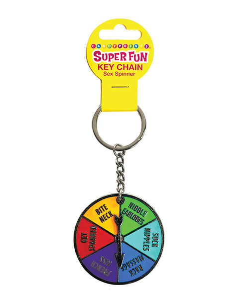 Candy Prints Super Fun Sex Spinner Key Chain - Multi Color