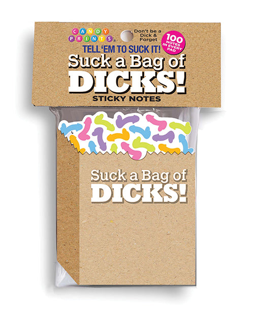 Little Genie Suck A Bag of Dicks Sticky Notes - 100 Notes Per Pad