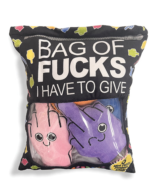 Little Genie Bag of Fucks I Have To Give Plushy Pillow - Plush Bag of 5 Middle Fingers