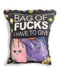 Little Genie Bag of Fucks I Have To Give Plushy Pillow - Plush Bag of 5 Middle Fingers