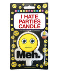 Candy Prints I Hate Parties Candle - Meh