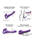 Strap-On-Me Strap On Me Vibrating Bendable Strapless Strap On Medium - Purple - Image 4