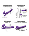 Strap-On-Me Strap On Me Vibrating Bendable Strapless Strap On Large - Purple - Image 4